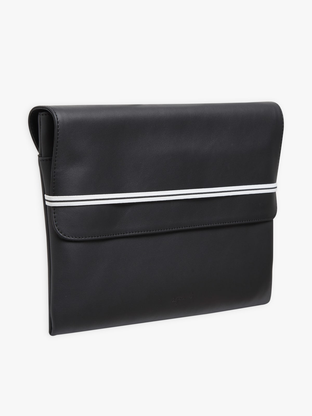 black leather Gary laptop case