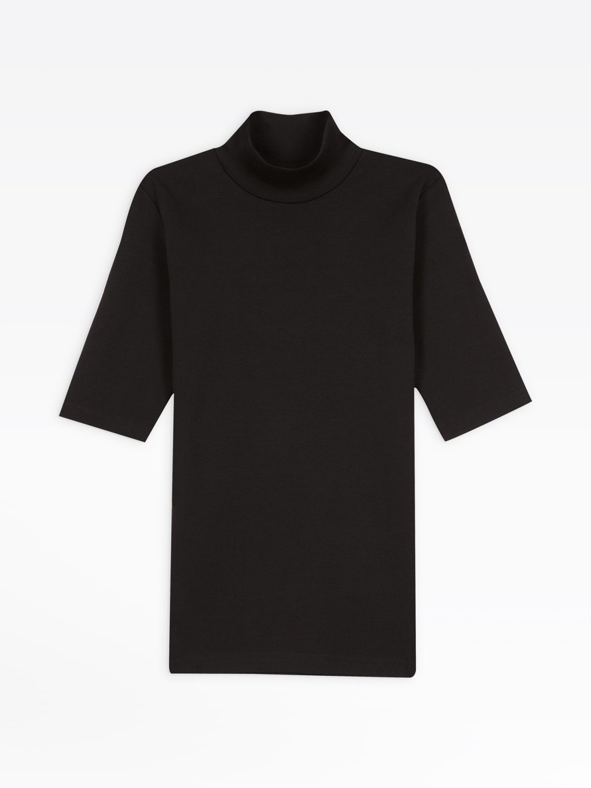 black elbow-length sleeves Vian top