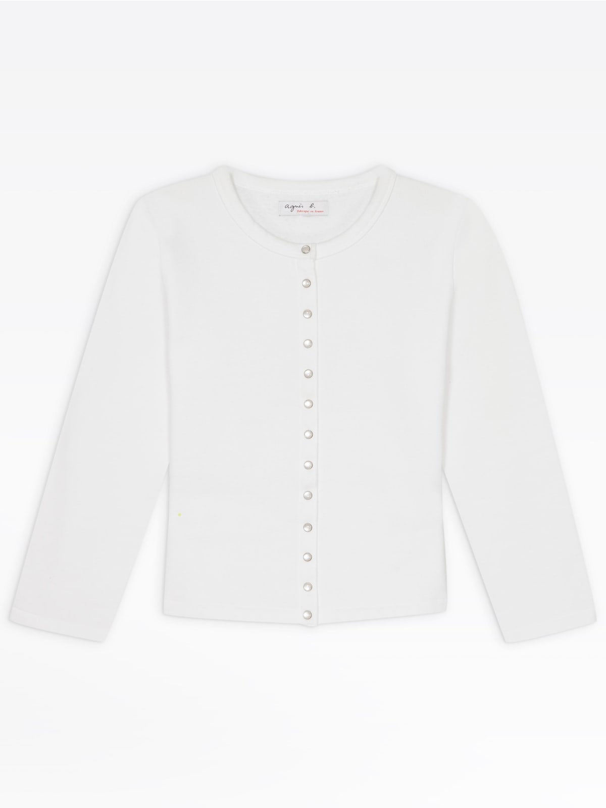 white Le Petit snap cardigan