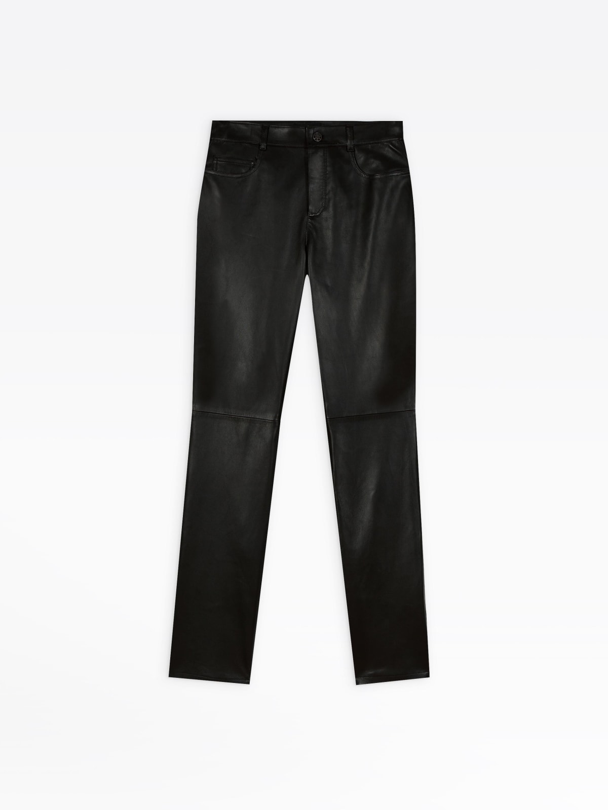 black soft leather Hina pants