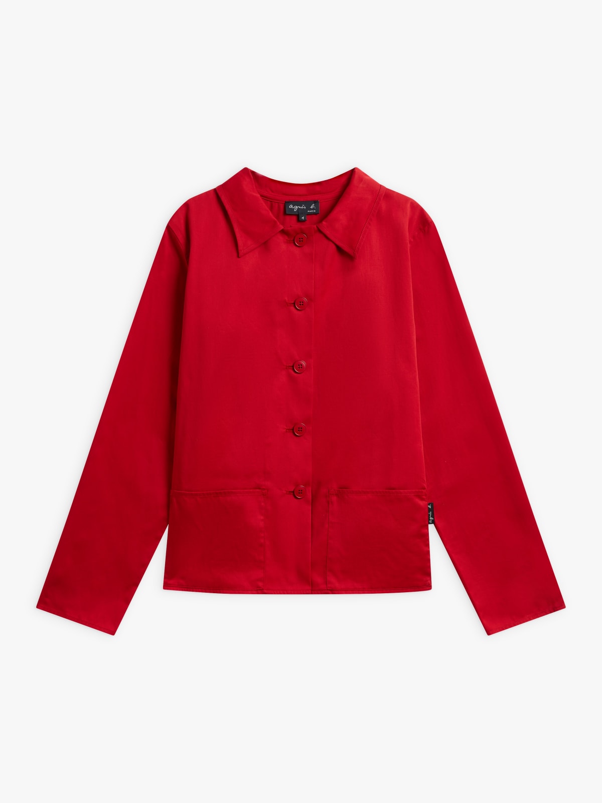 red cotton Périne shirt jacket