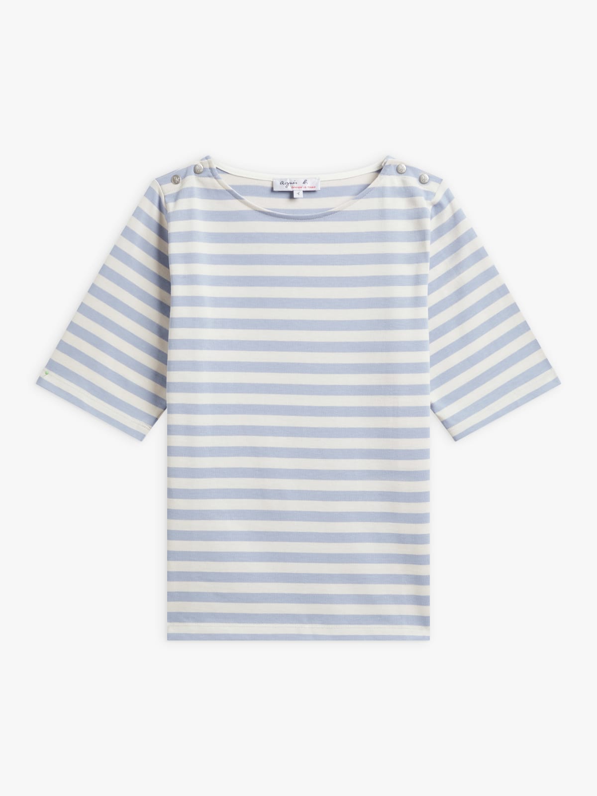 blue and white cotton striped Cancale t-shirt