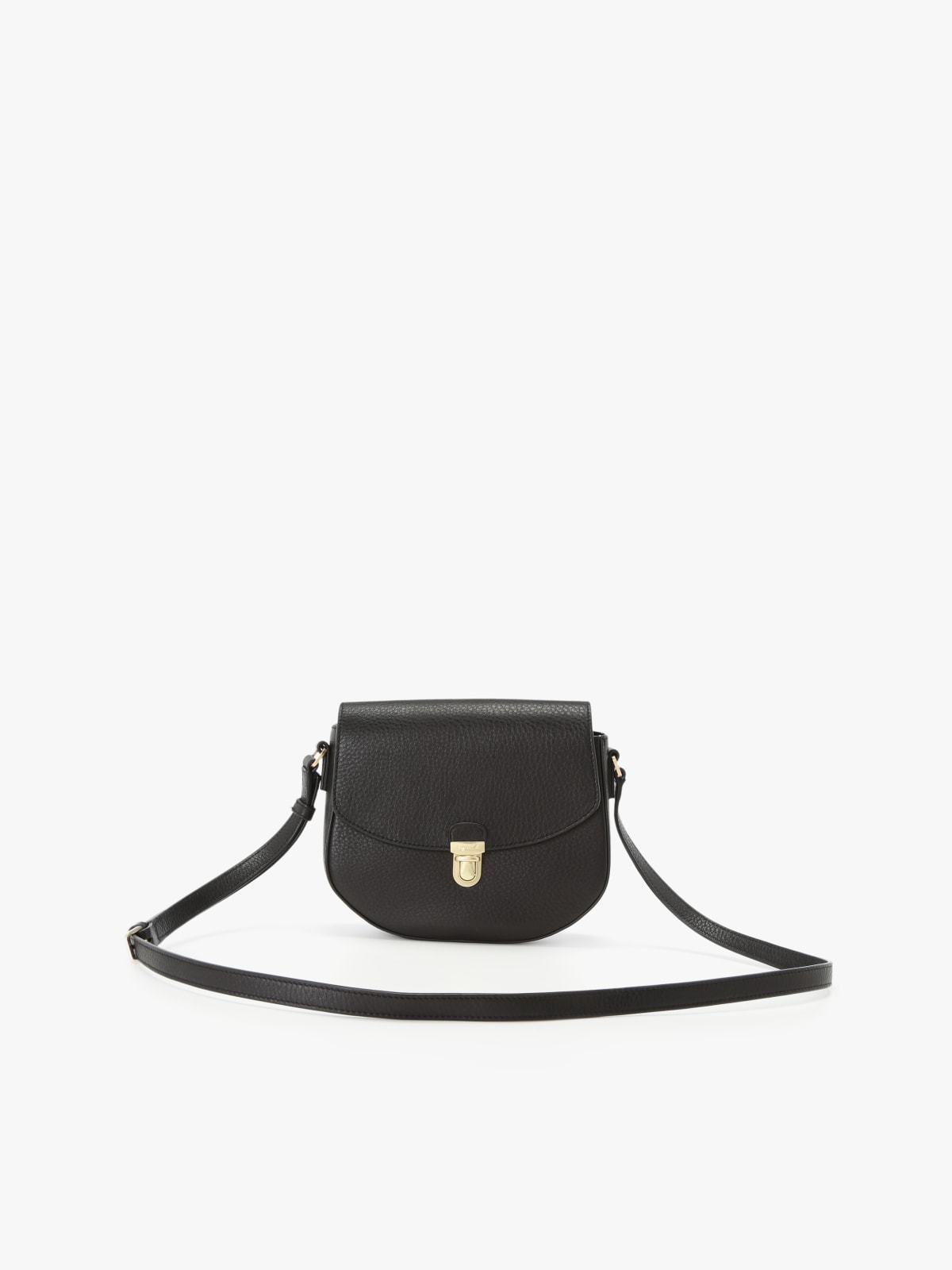 Grained leather horizontal bag