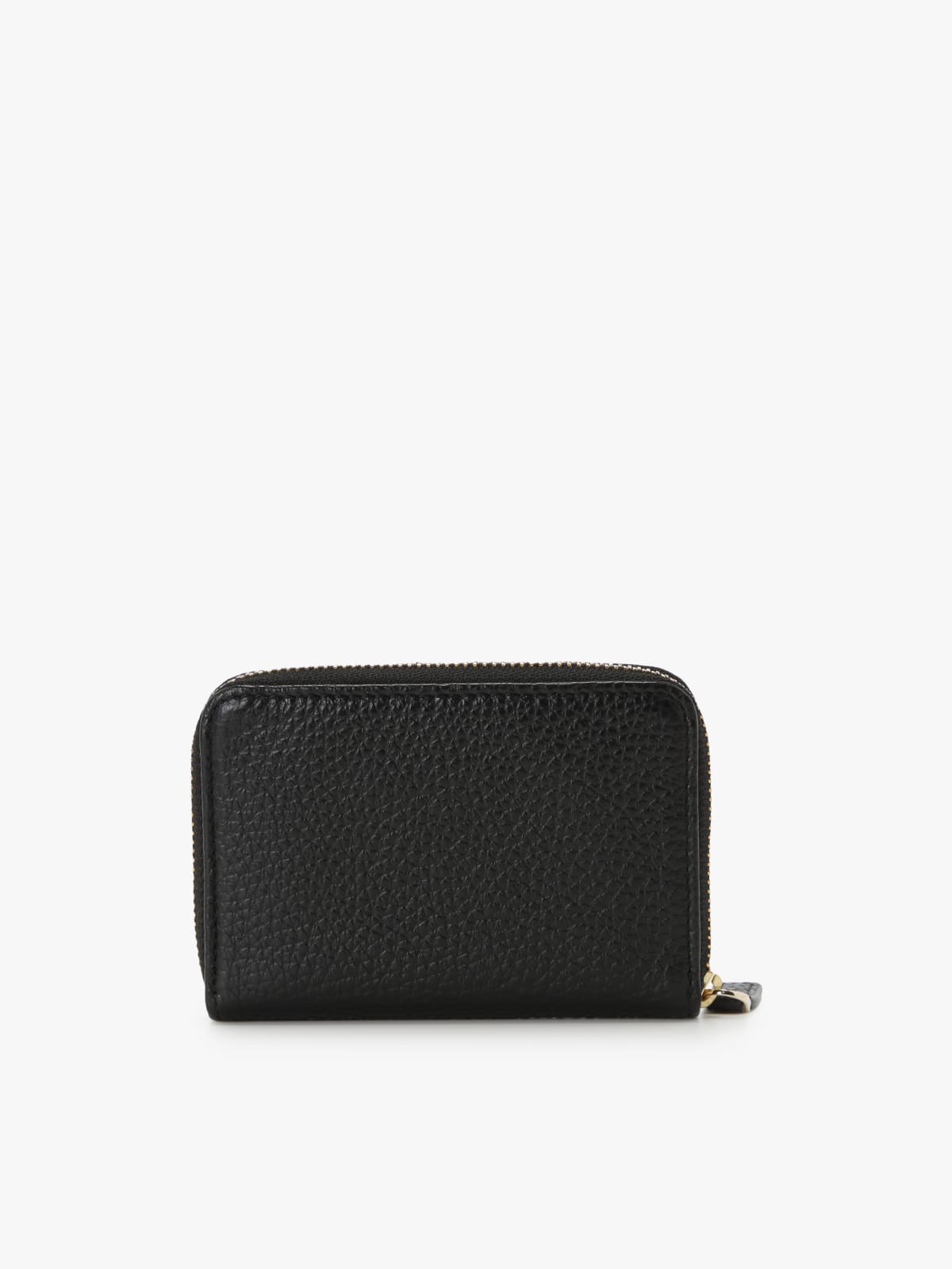 black leather "b." logo coin purse