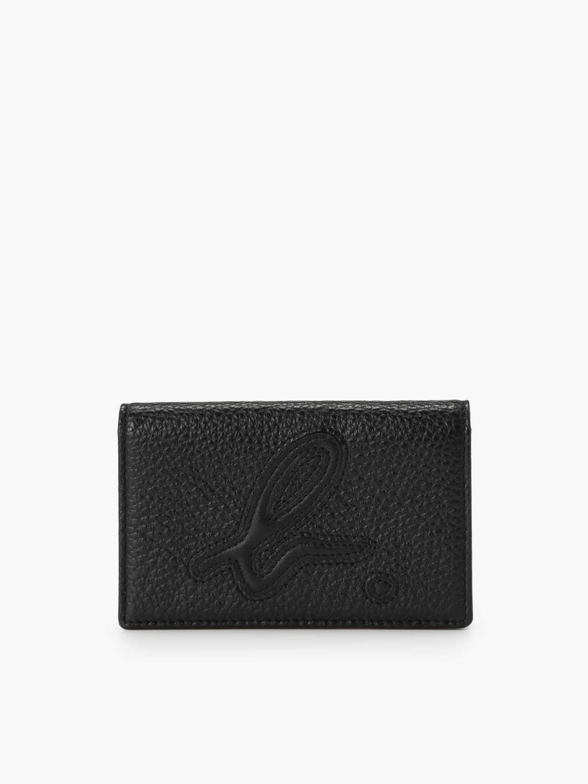 black leather "b." logo cardholder