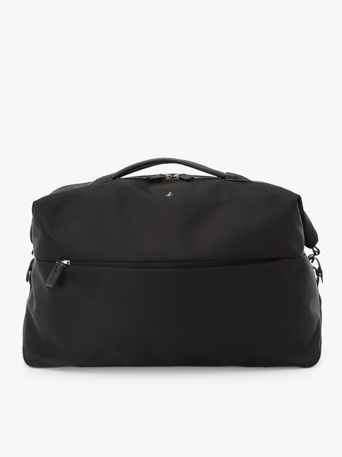black nylon strap bag
