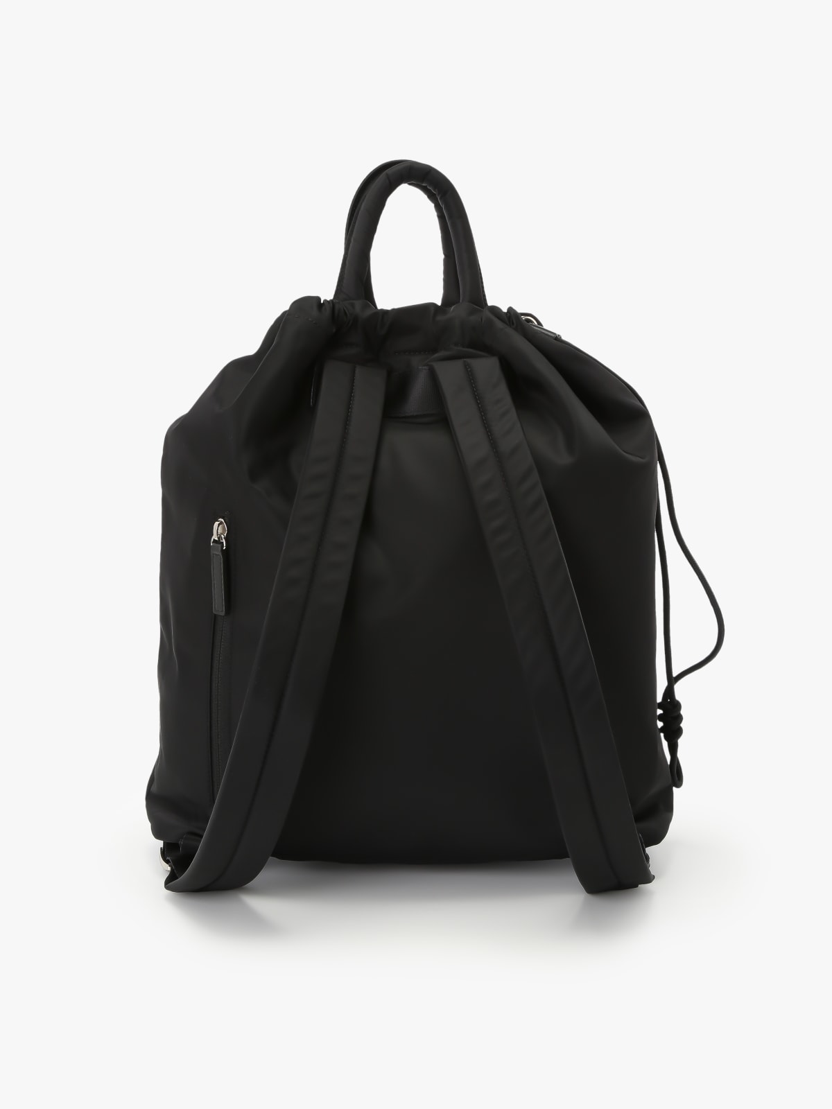 black nylon backpack