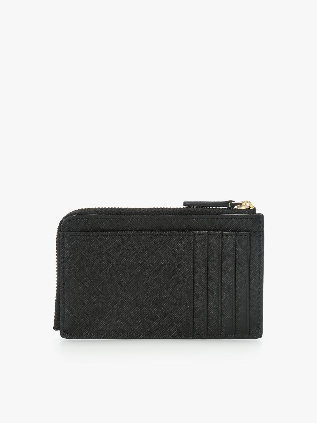 black leather cardholder