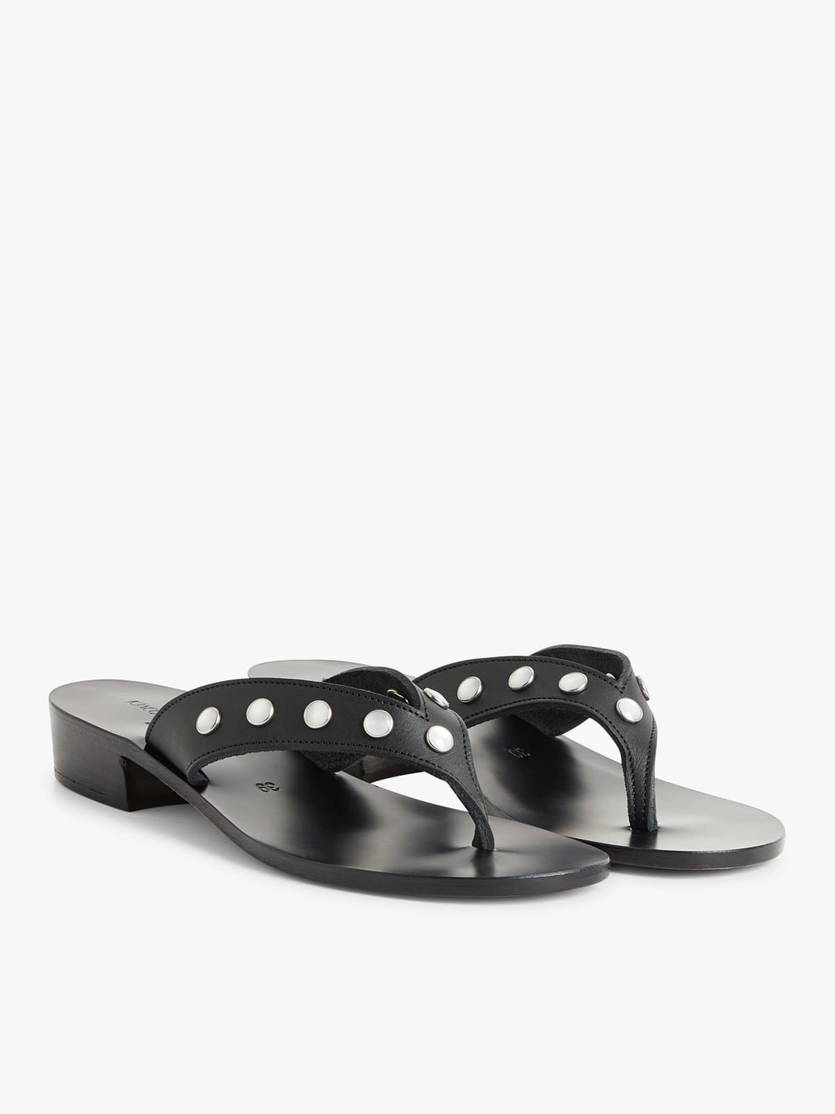 black leather agnès b. x K. Jacques Java sandals 