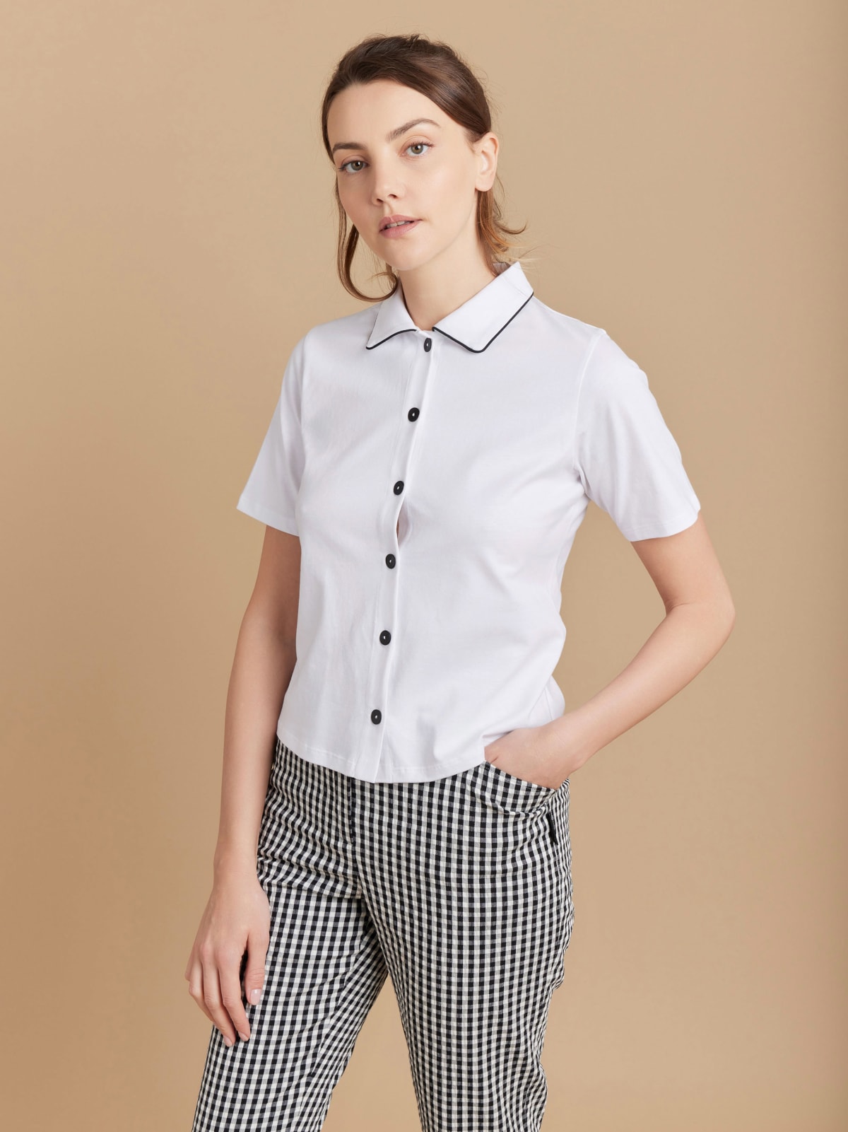 white cotton Thaïs shirt