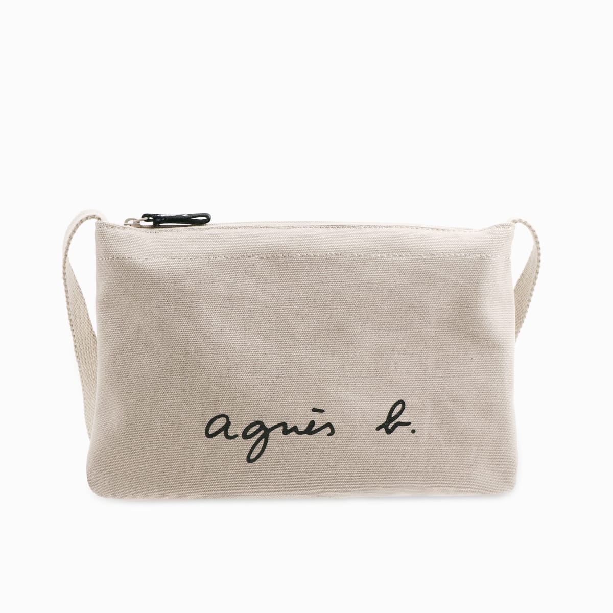 【agnes b.】\"00's messenger bag\" black leather Asya bag | Agnès b.