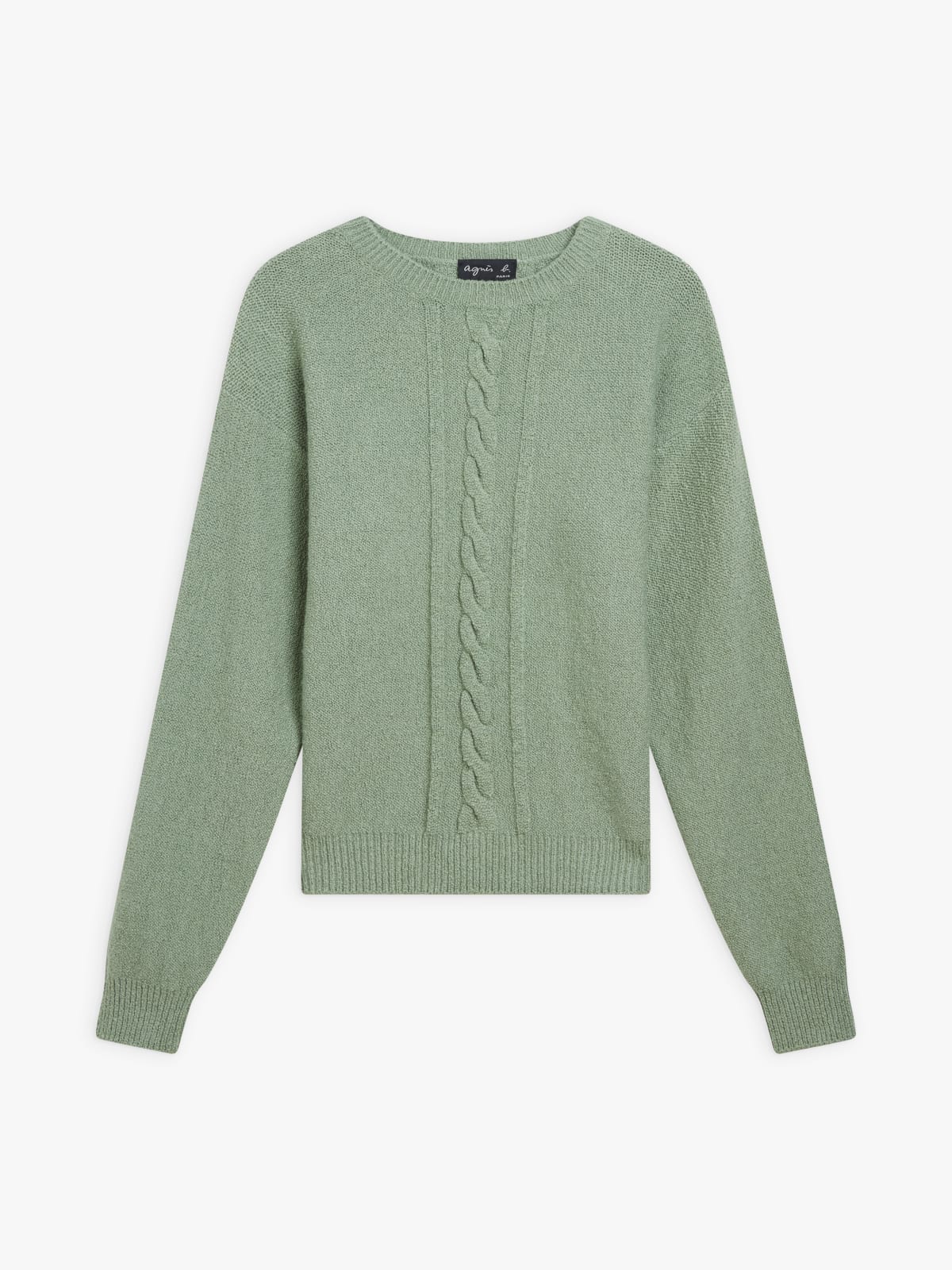 green cotton jersey Torsade jumper 