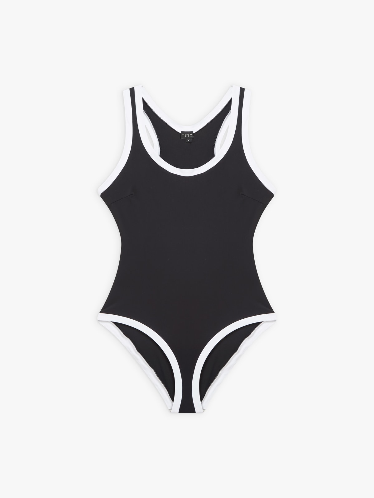 black one-piece Marcel swimsuit