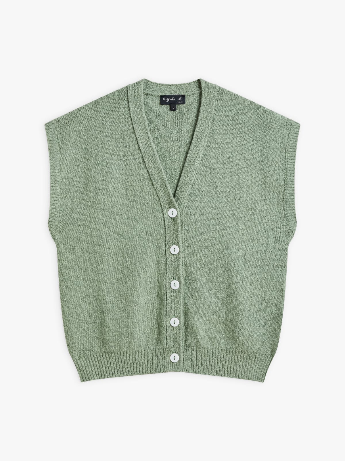 green cotton jersey cardigan 