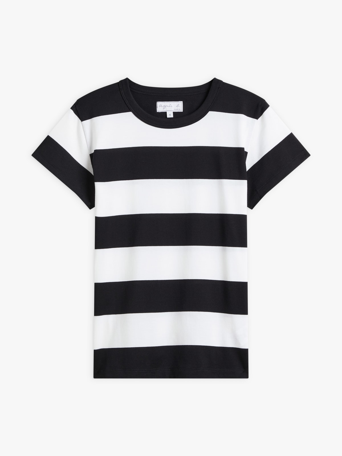 black and white striped Brando t-shirt