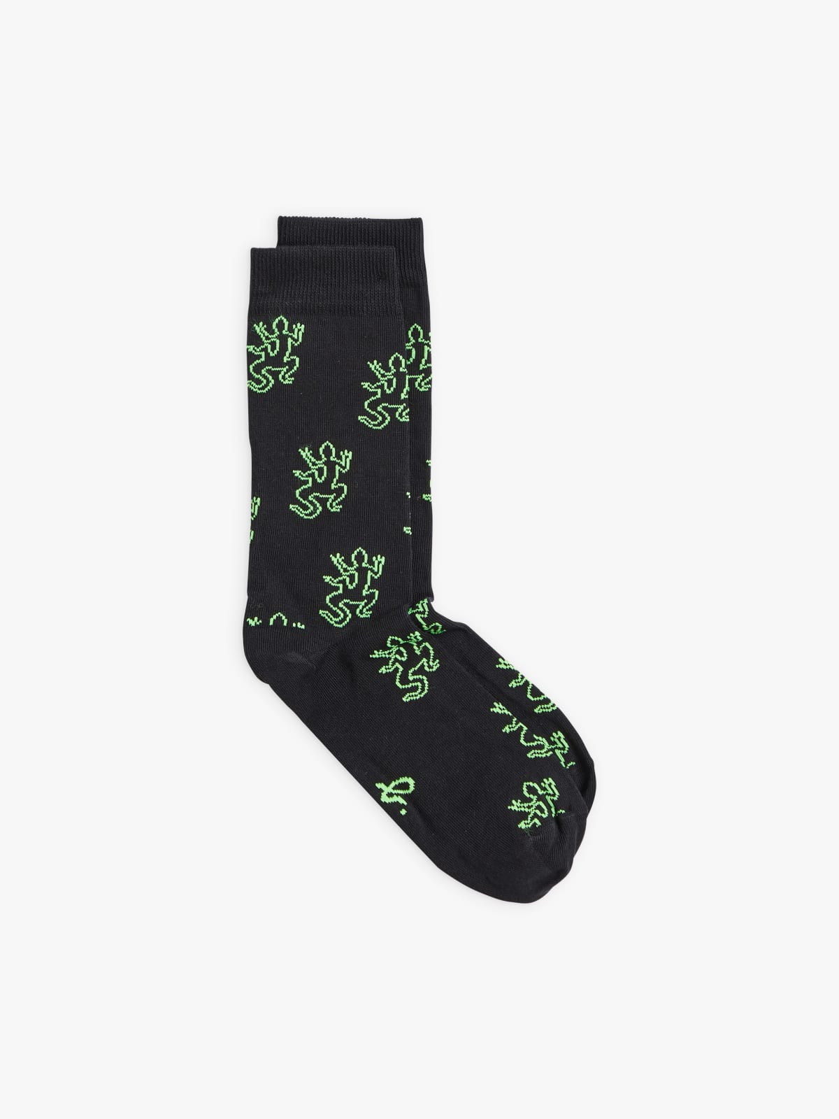 black cotton neon Lezi socks