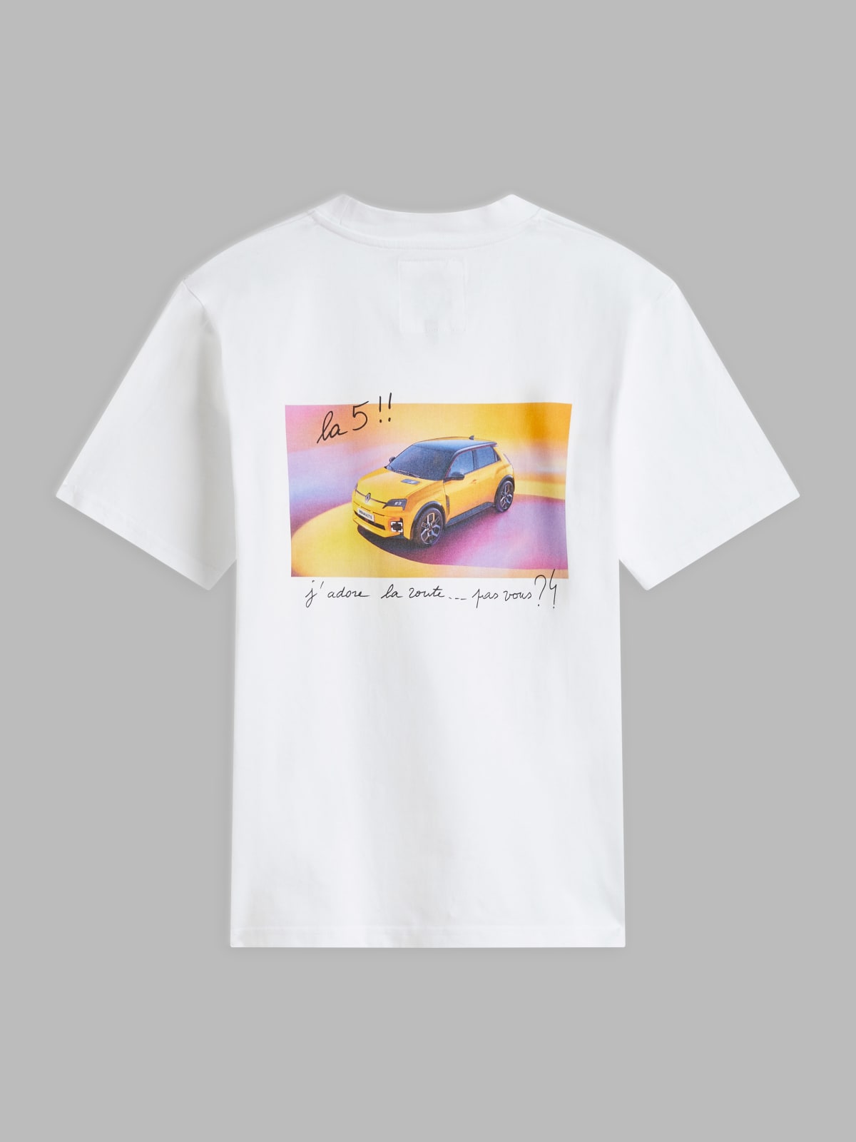 t-shirt mixte "agnès b. pour Renault 5" en jersey de coton blanc