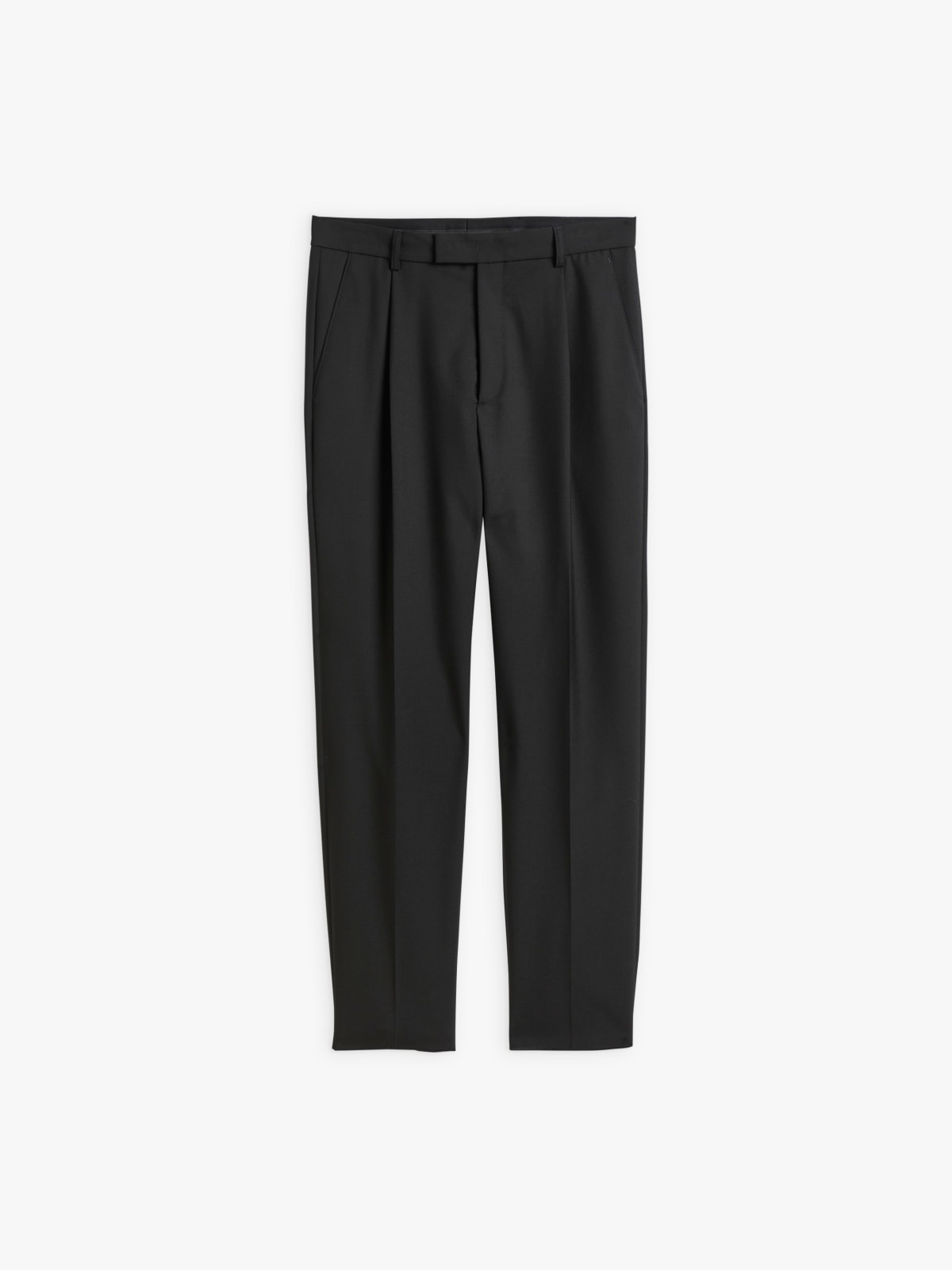 pantalon Ibra en toile de laine noir