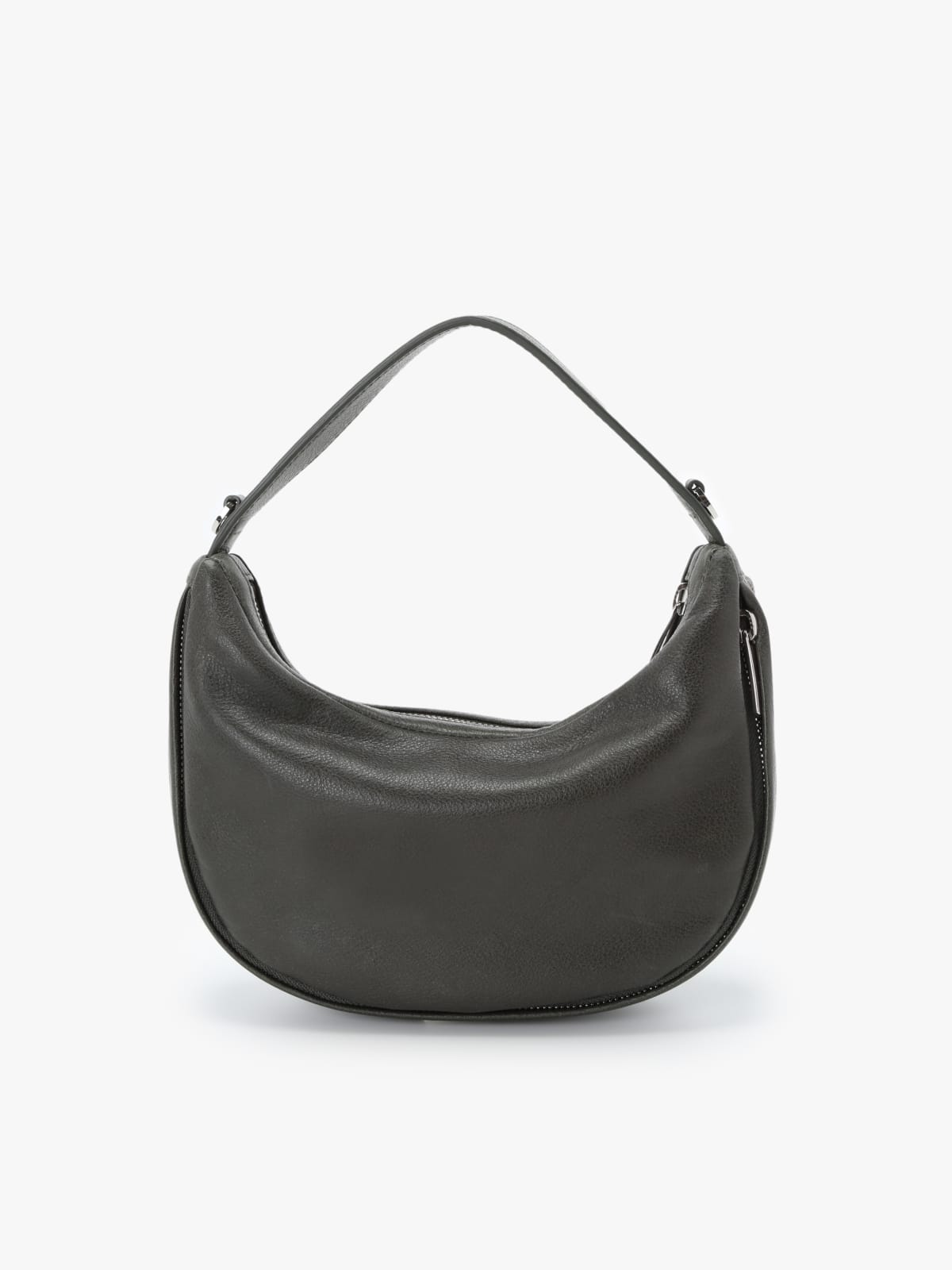 green oval leather handbag image number 1