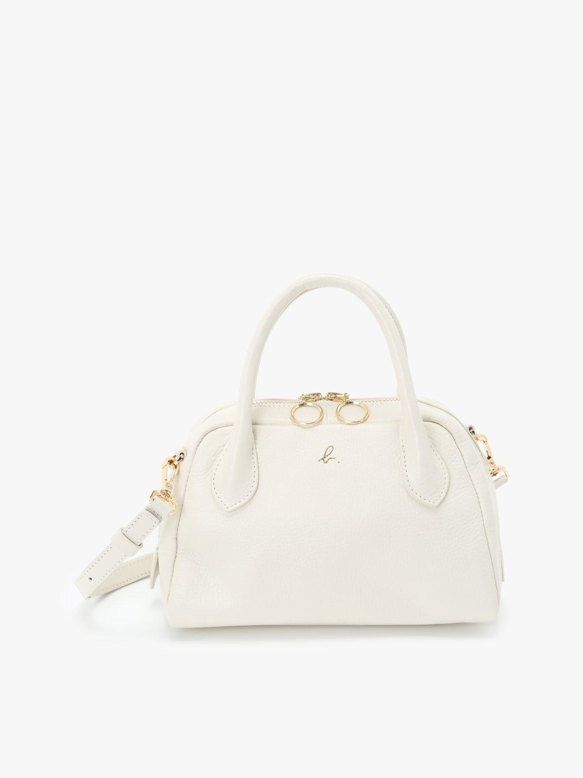 sac Boston en cuir blanc