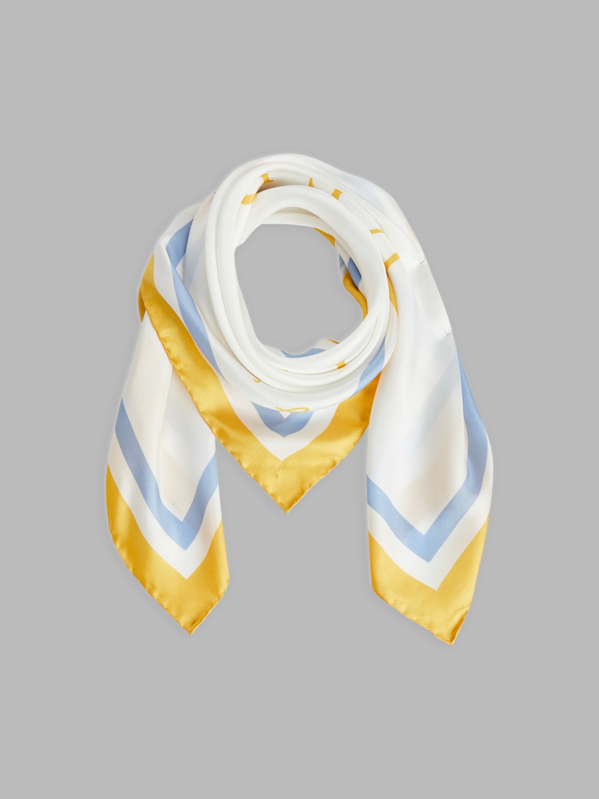 foulard Versailles en soie blanc