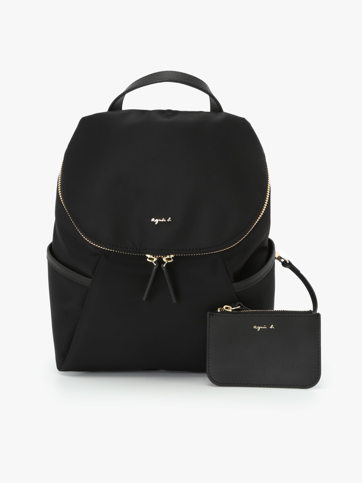 black nylon backpack 