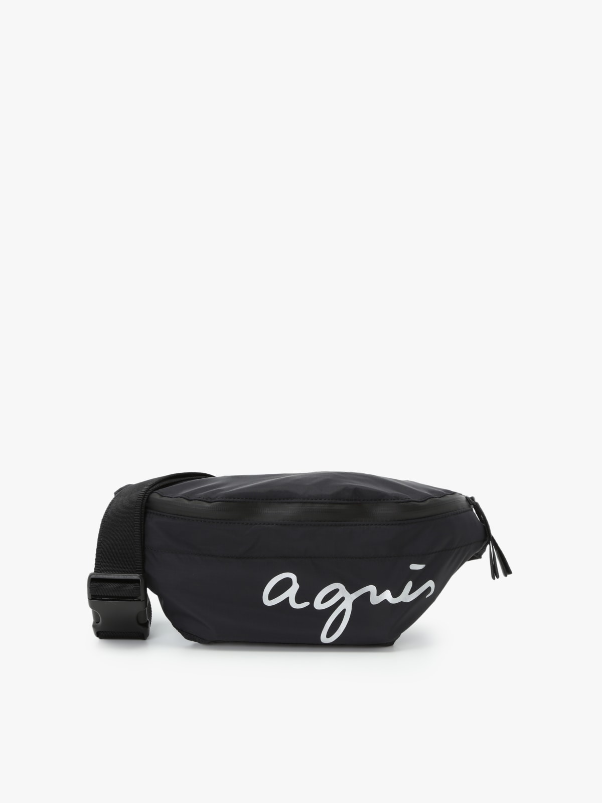 black nylon bum bag