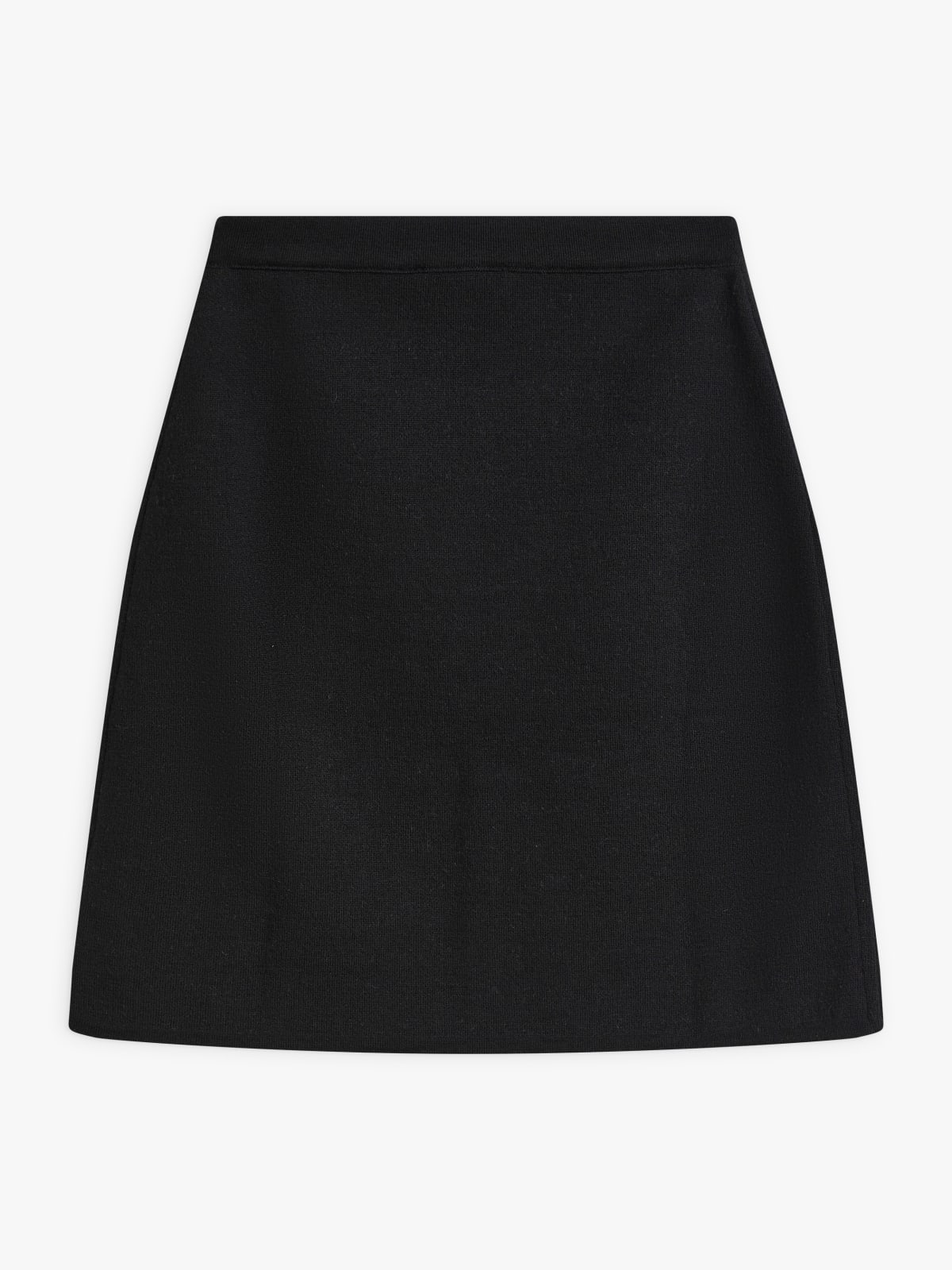 black merino wool reversible skirt