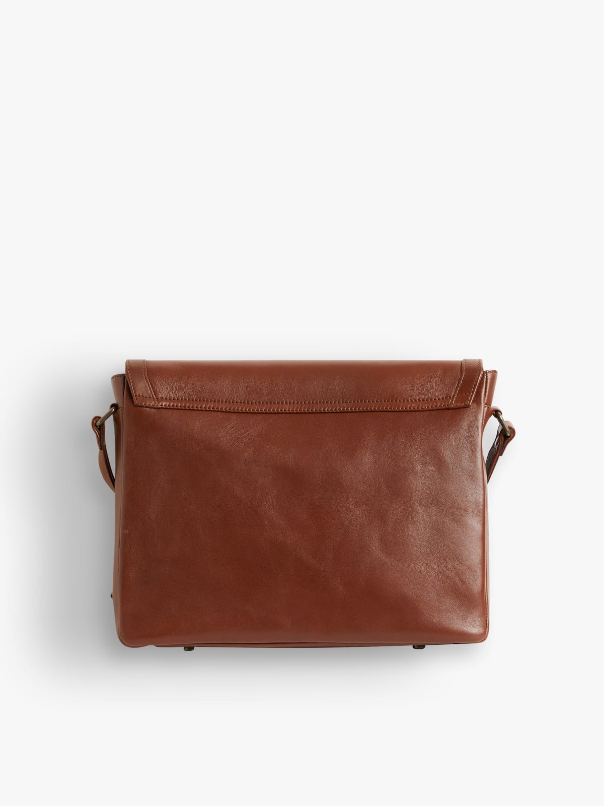 brown lambskin Dakota messenger bag