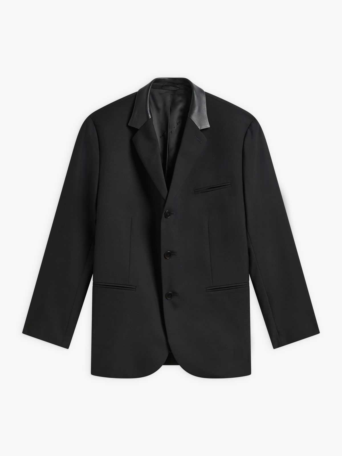 black worsted wool Volta jacket