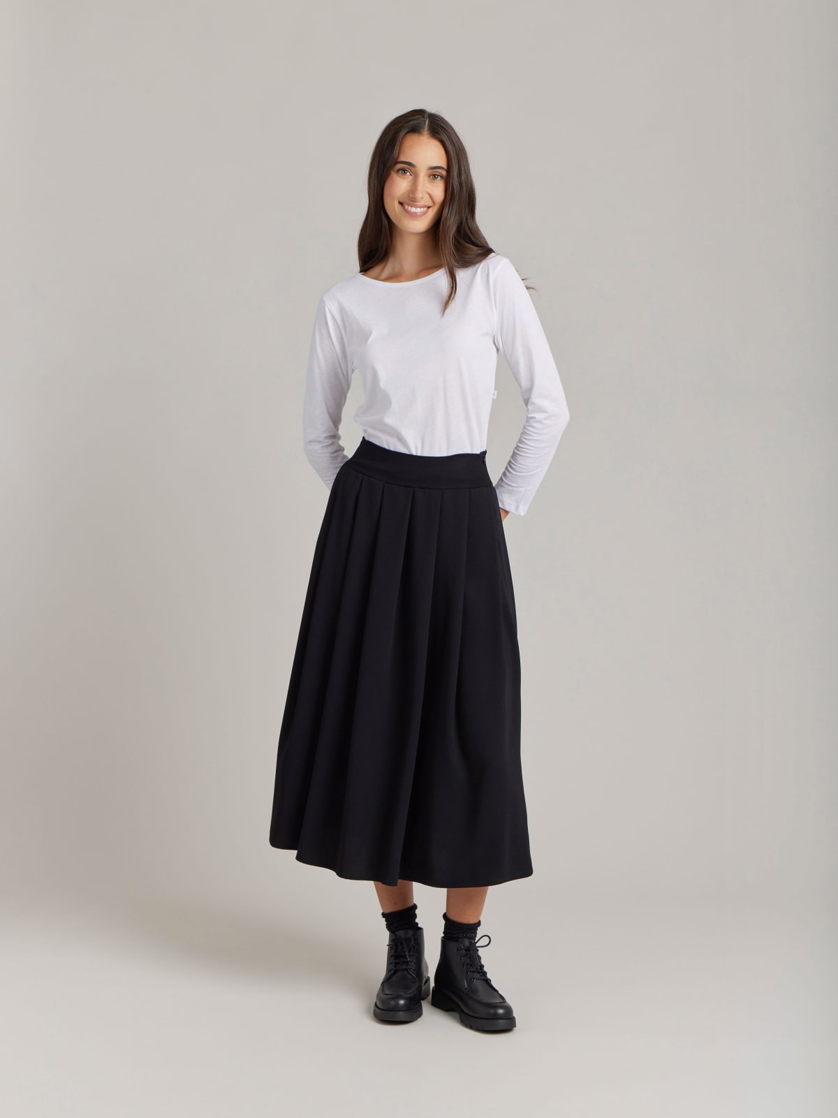 black polyester Grand Hotel skirt