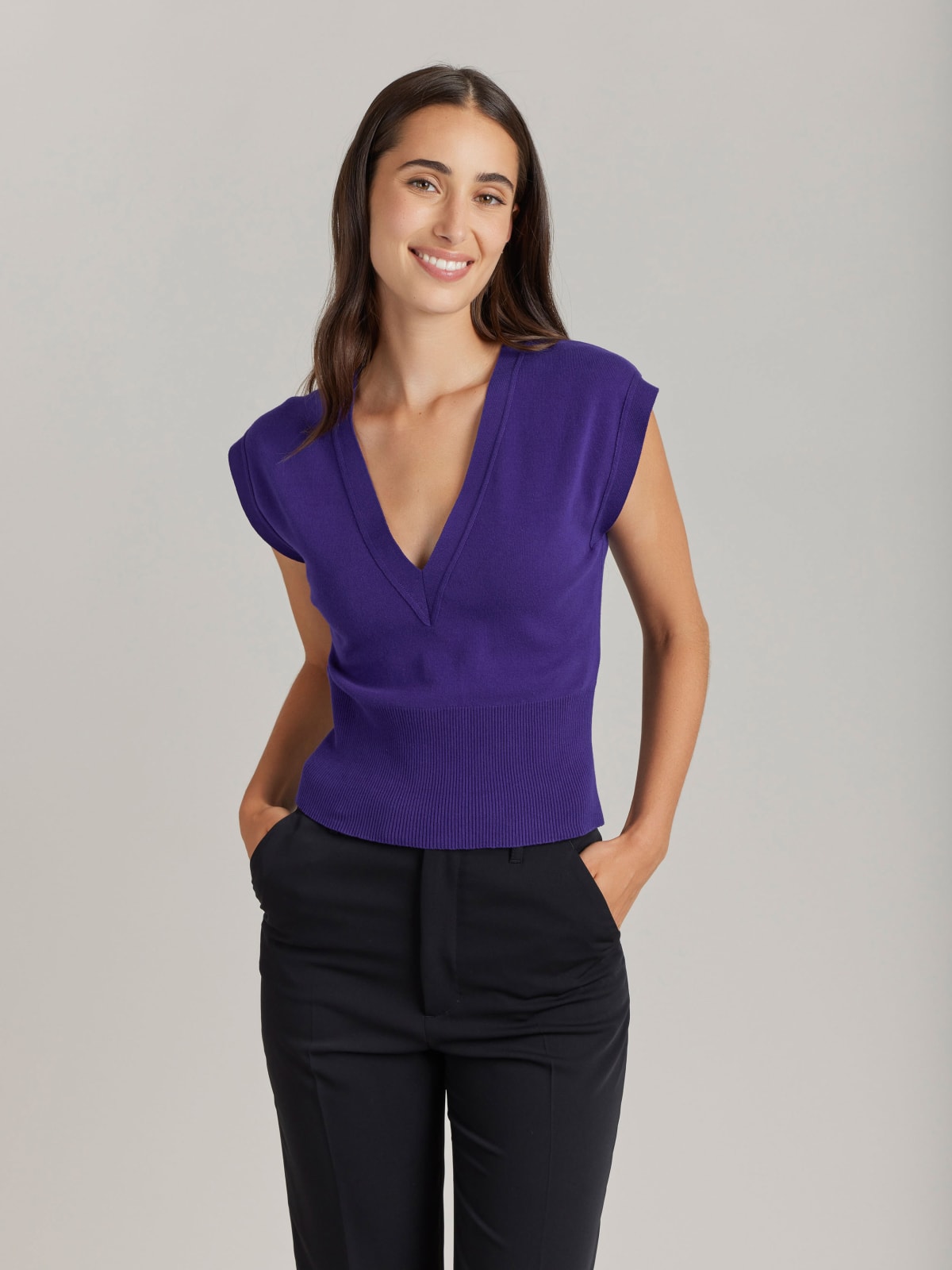 t-shirt Osta en jersey de coton violet