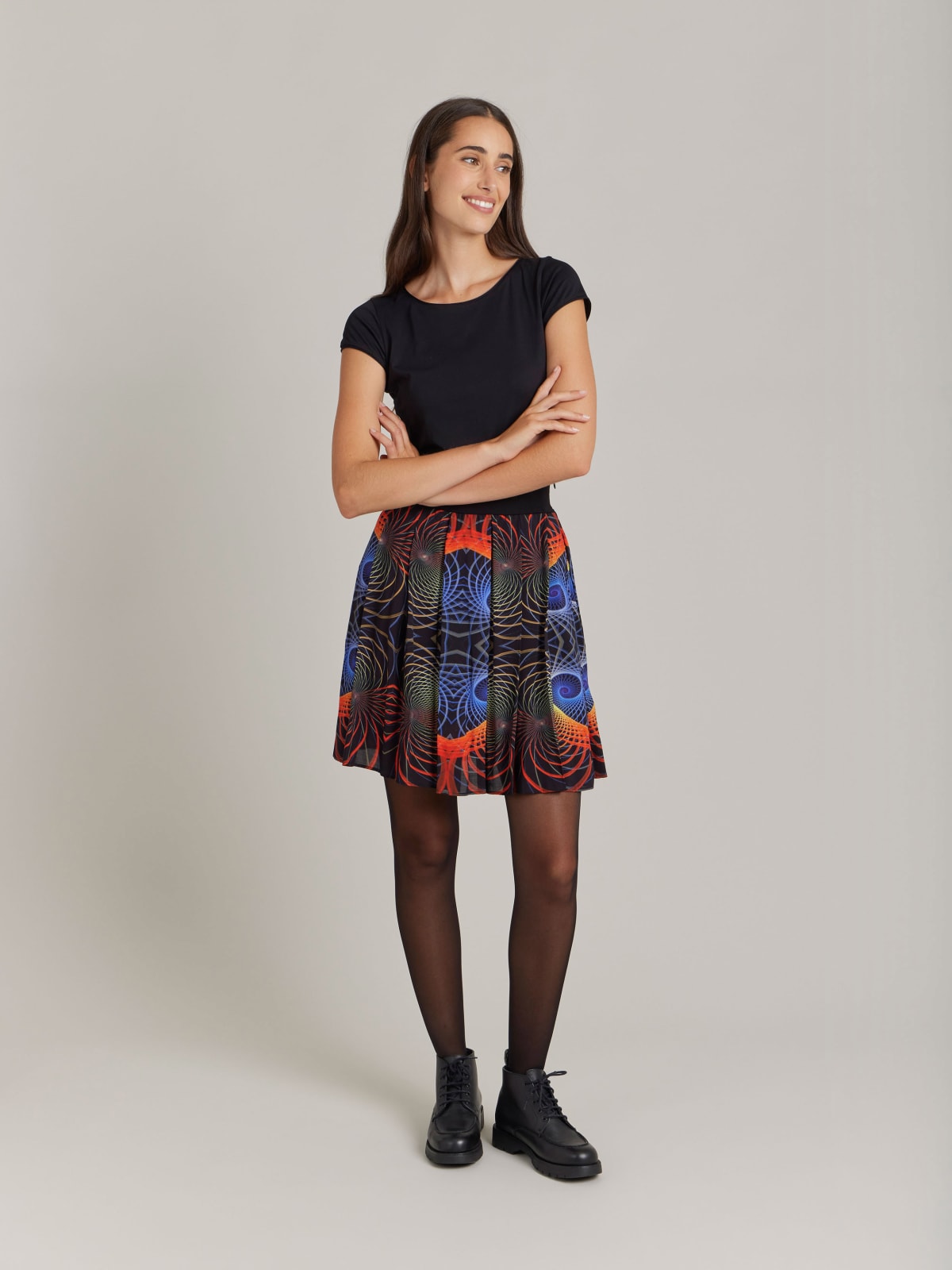 viscose printed Ikon skirt