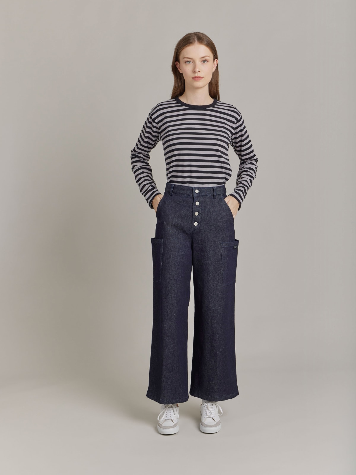 denim cotton trousers