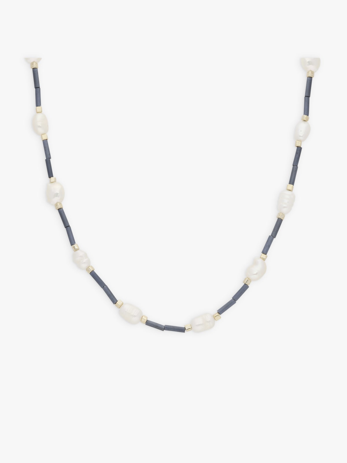 collier Estee en perles d'eau douce blanc