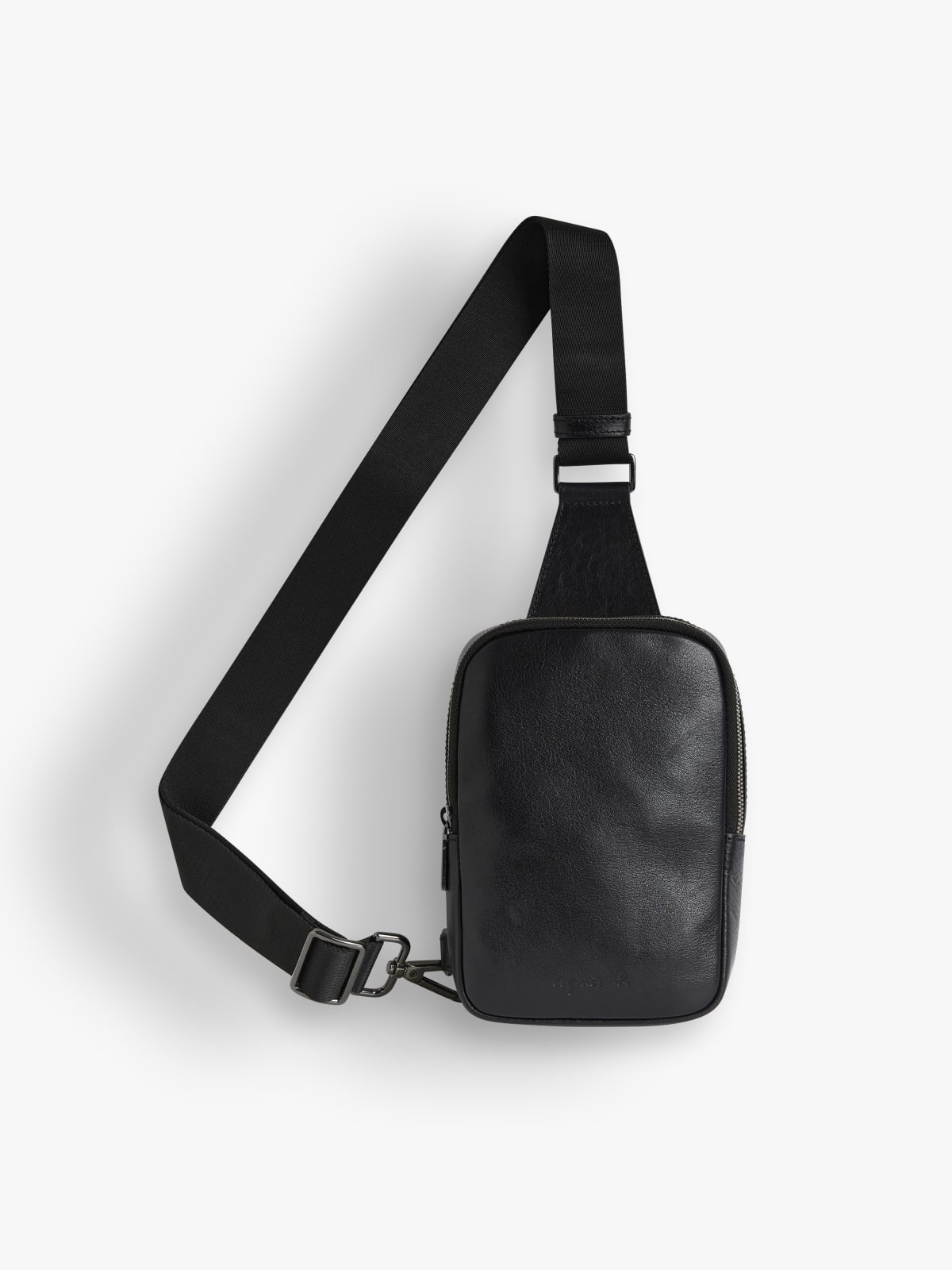 black leather Scott shoulder bag