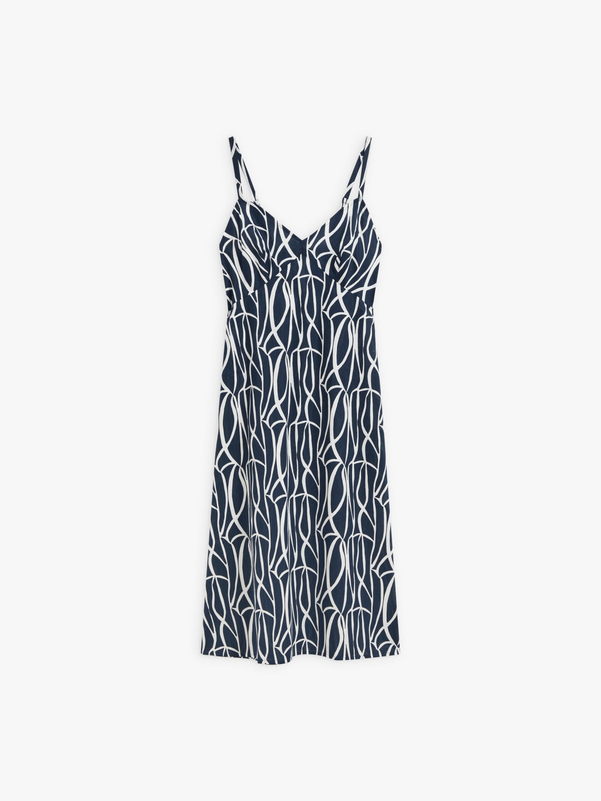 blue cotton geometric print Agnès jumpsuit