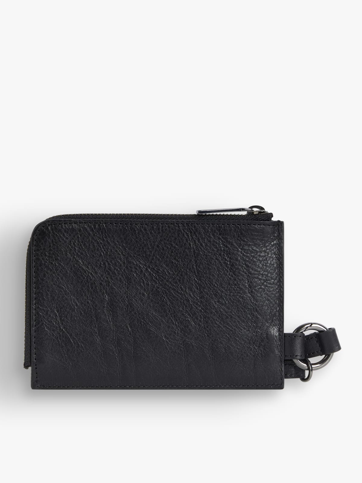 Porte passeport Scott en cuir noir