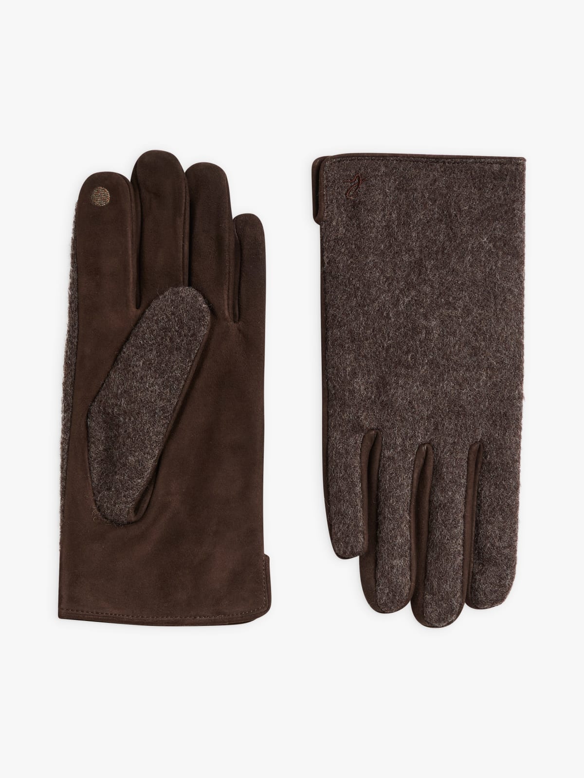 gants Janis en cuir marron ours