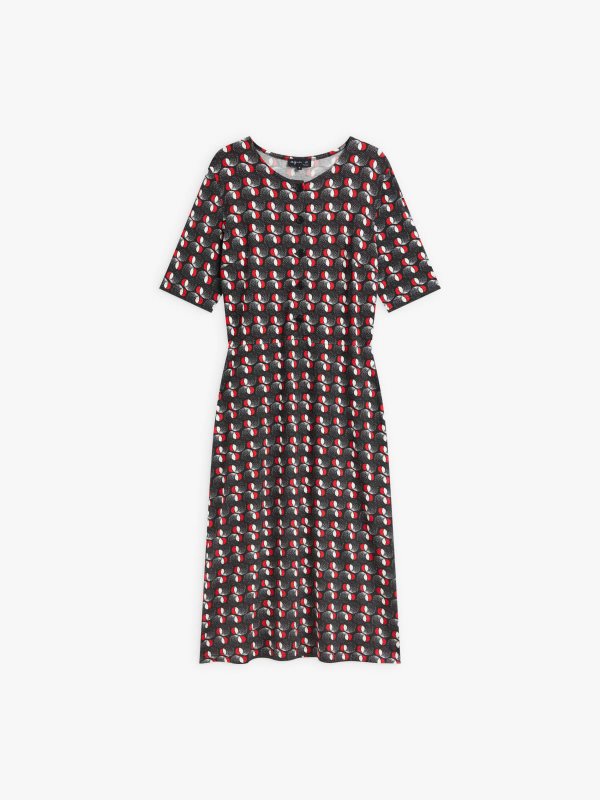 red jersey fantasy print Mimy dress