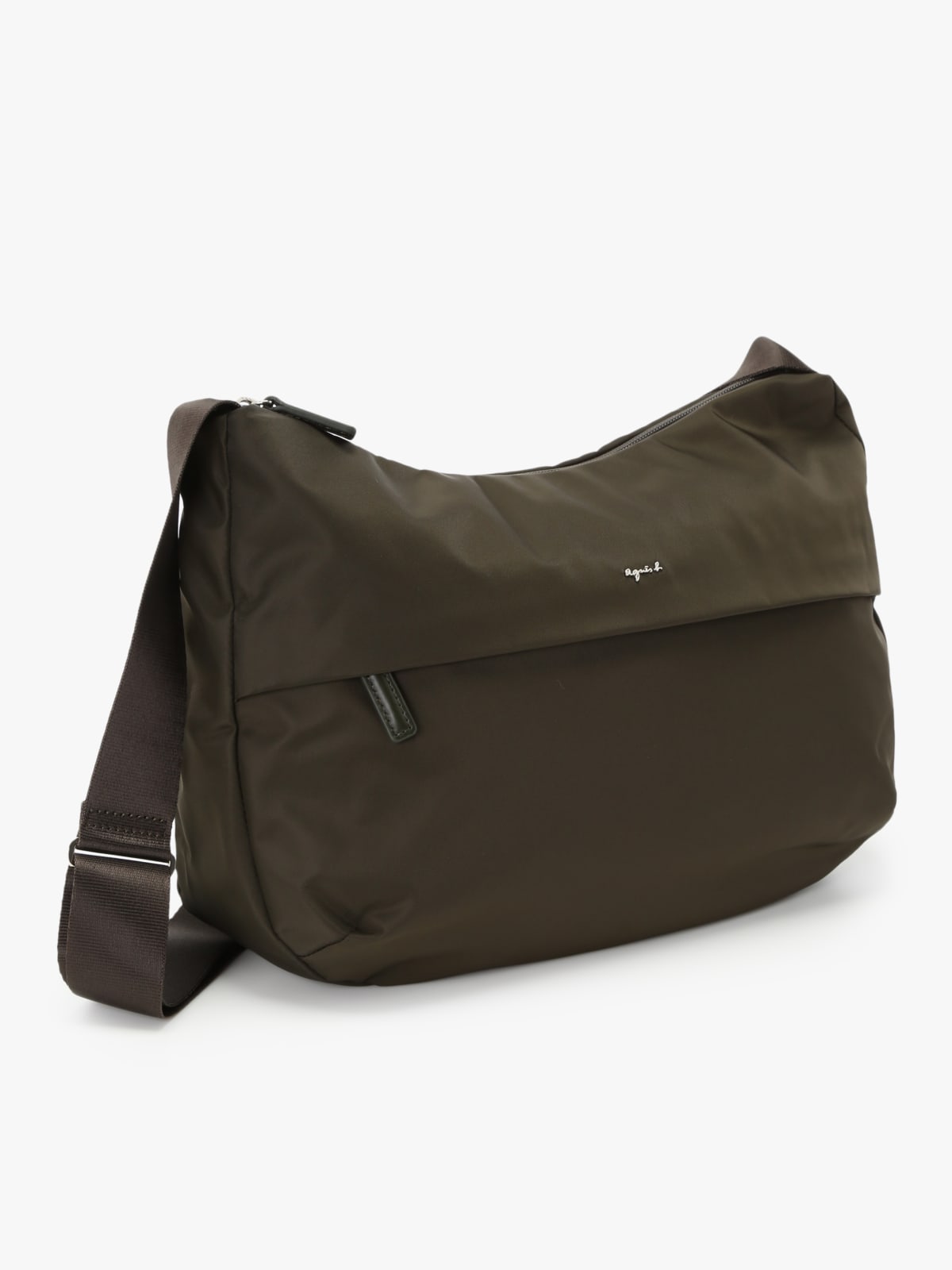 green nylon shoulder bag image number 2