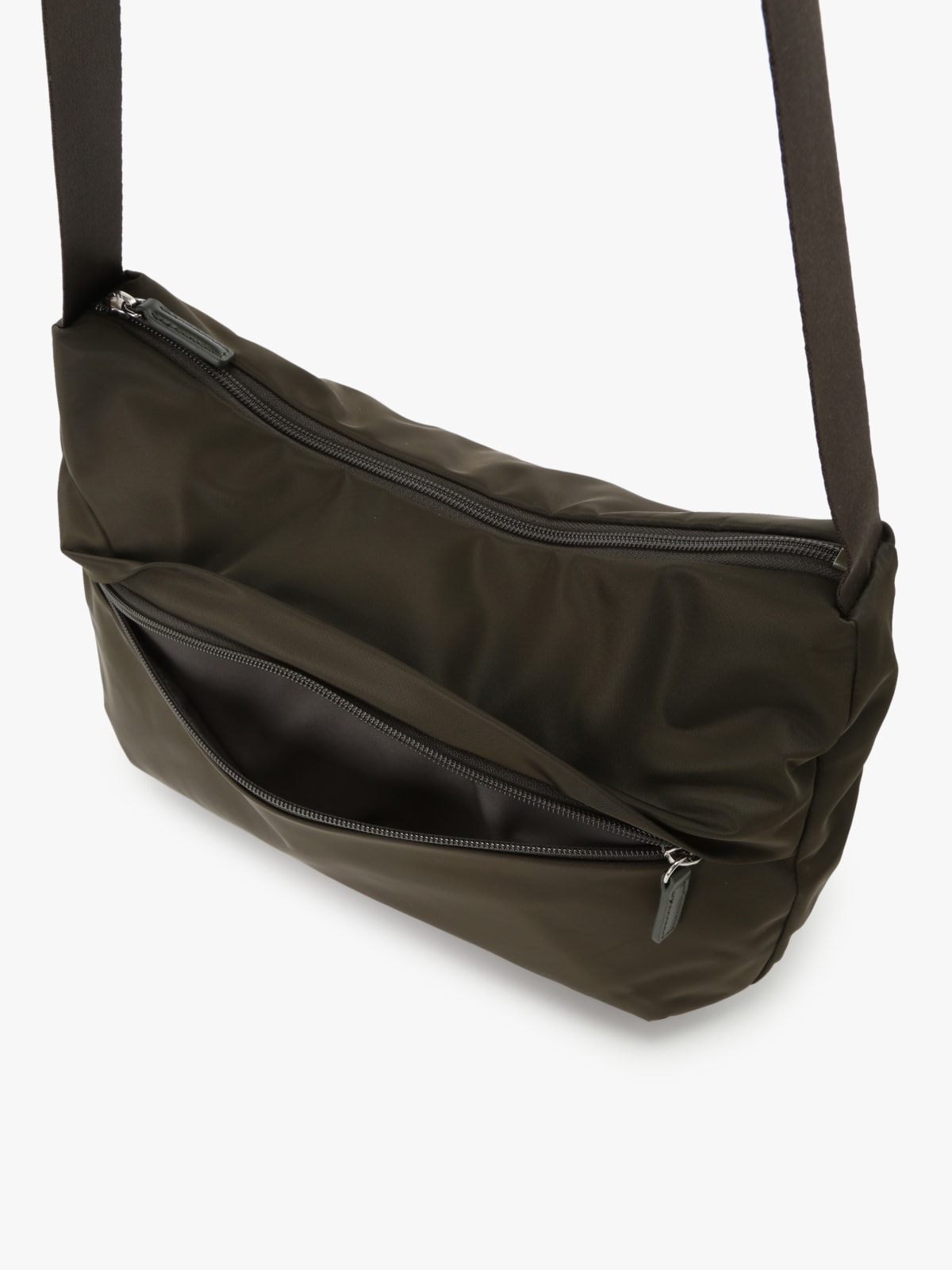green nylon shoulder bag image number 4