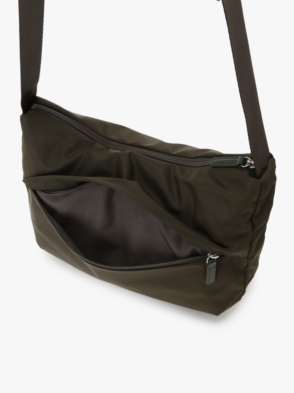 green nylon shoulder bag image number 5