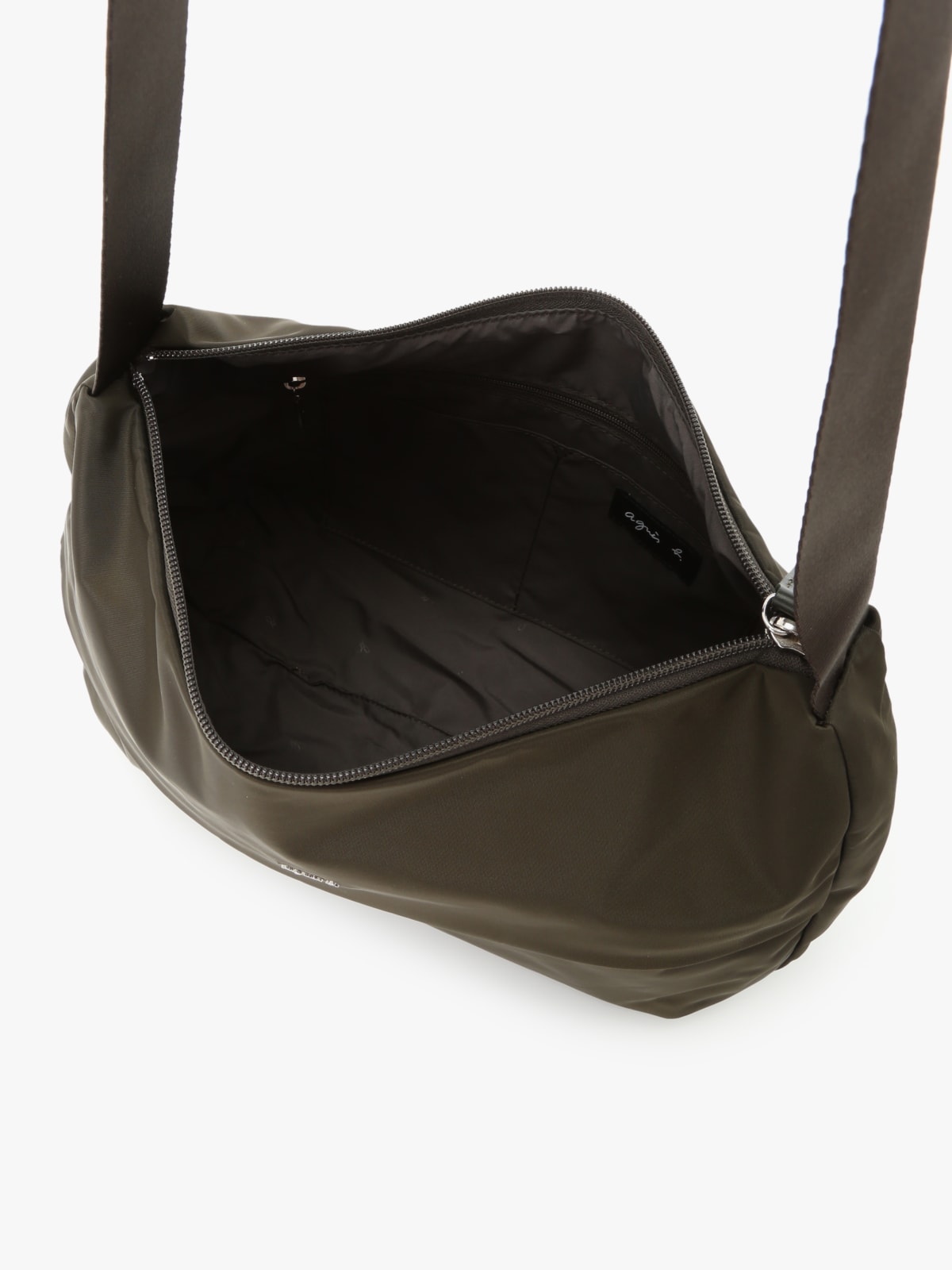 green nylon shoulder bag image number 6