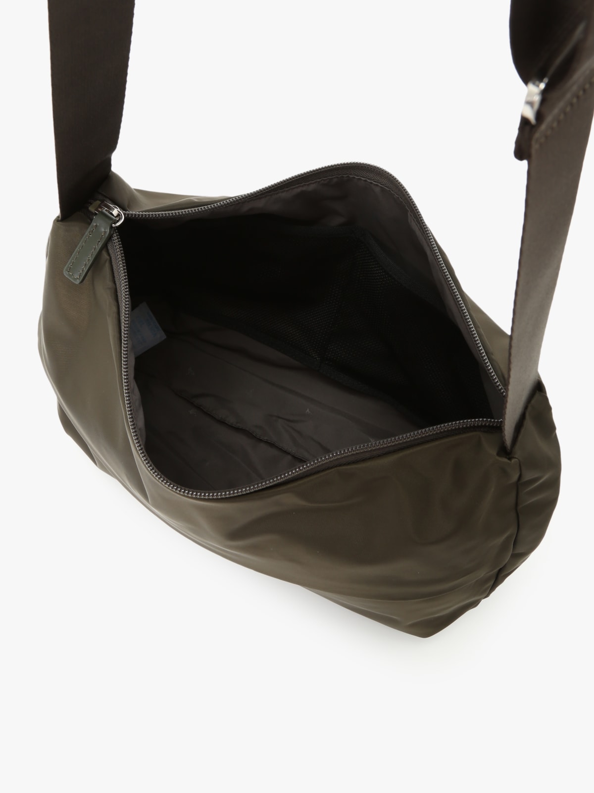 green nylon shoulder bag image number 7