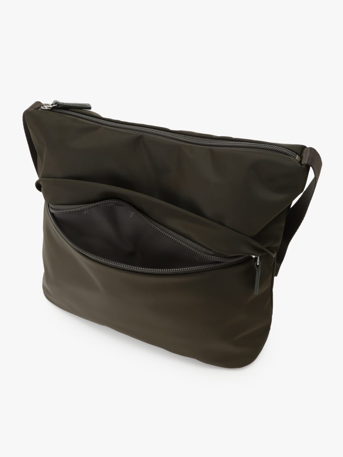 green nylon bag with adjustable strap image number 4