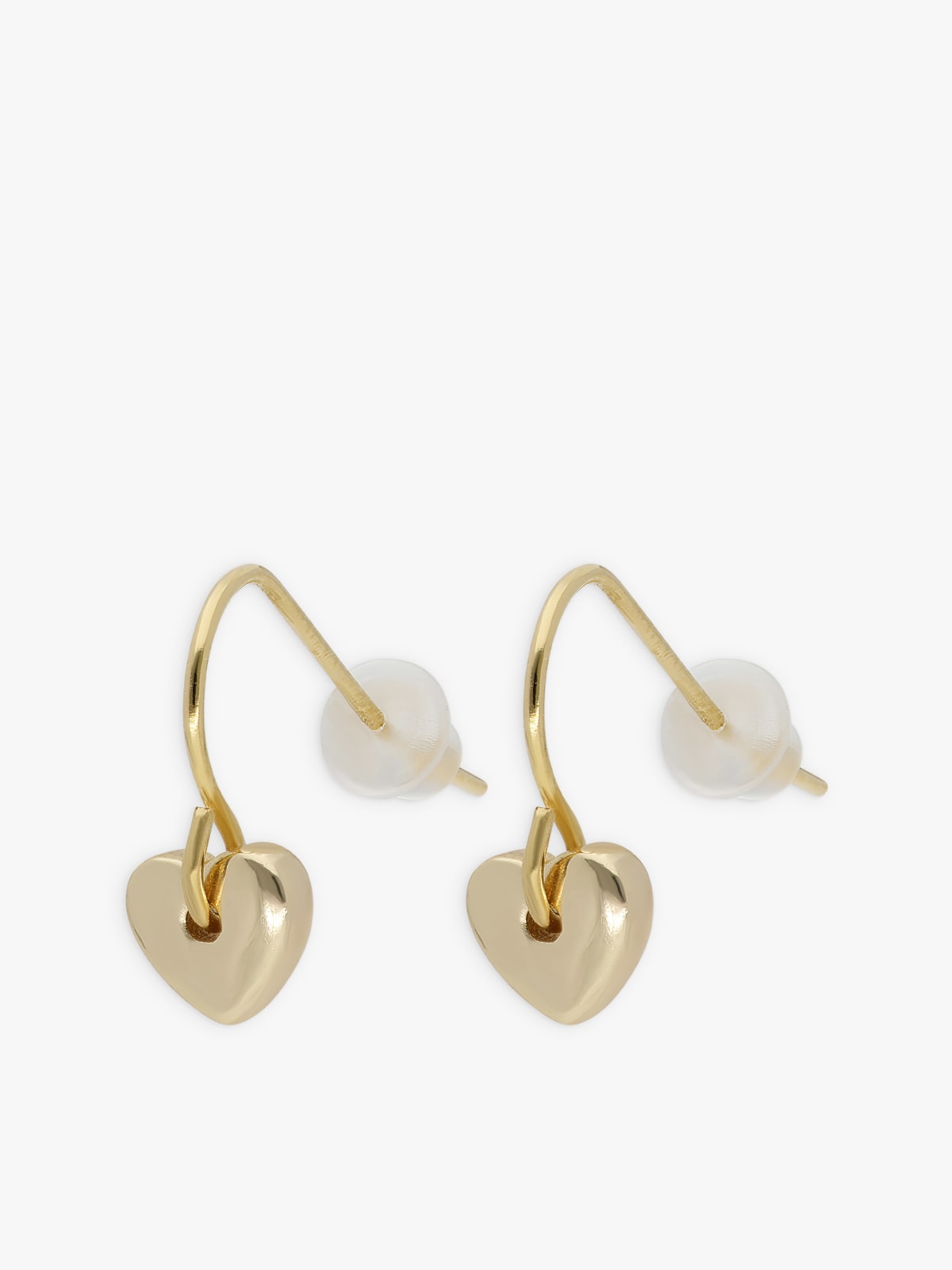 gold brass heart Laia earrings