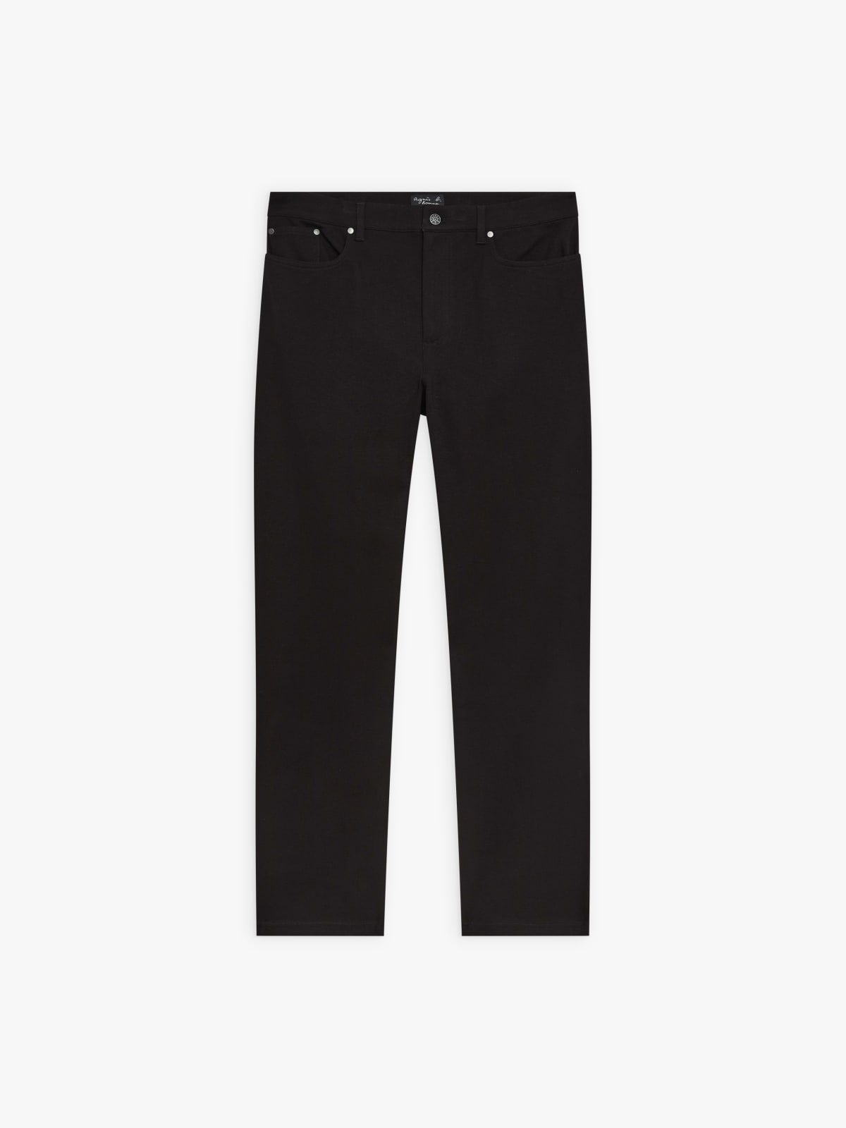 black cotton jersey Regular jeans 