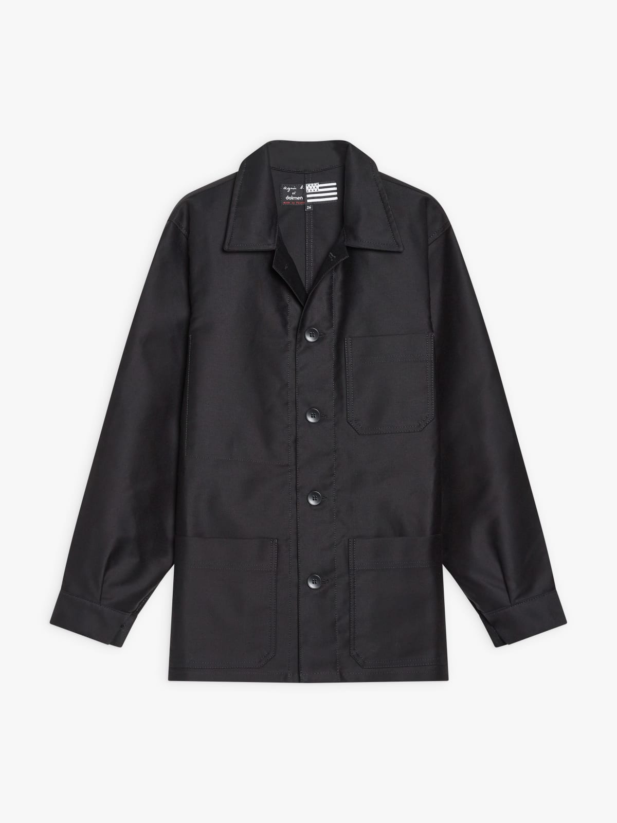 black cotton fitted jacket agnès b. x Dolmen