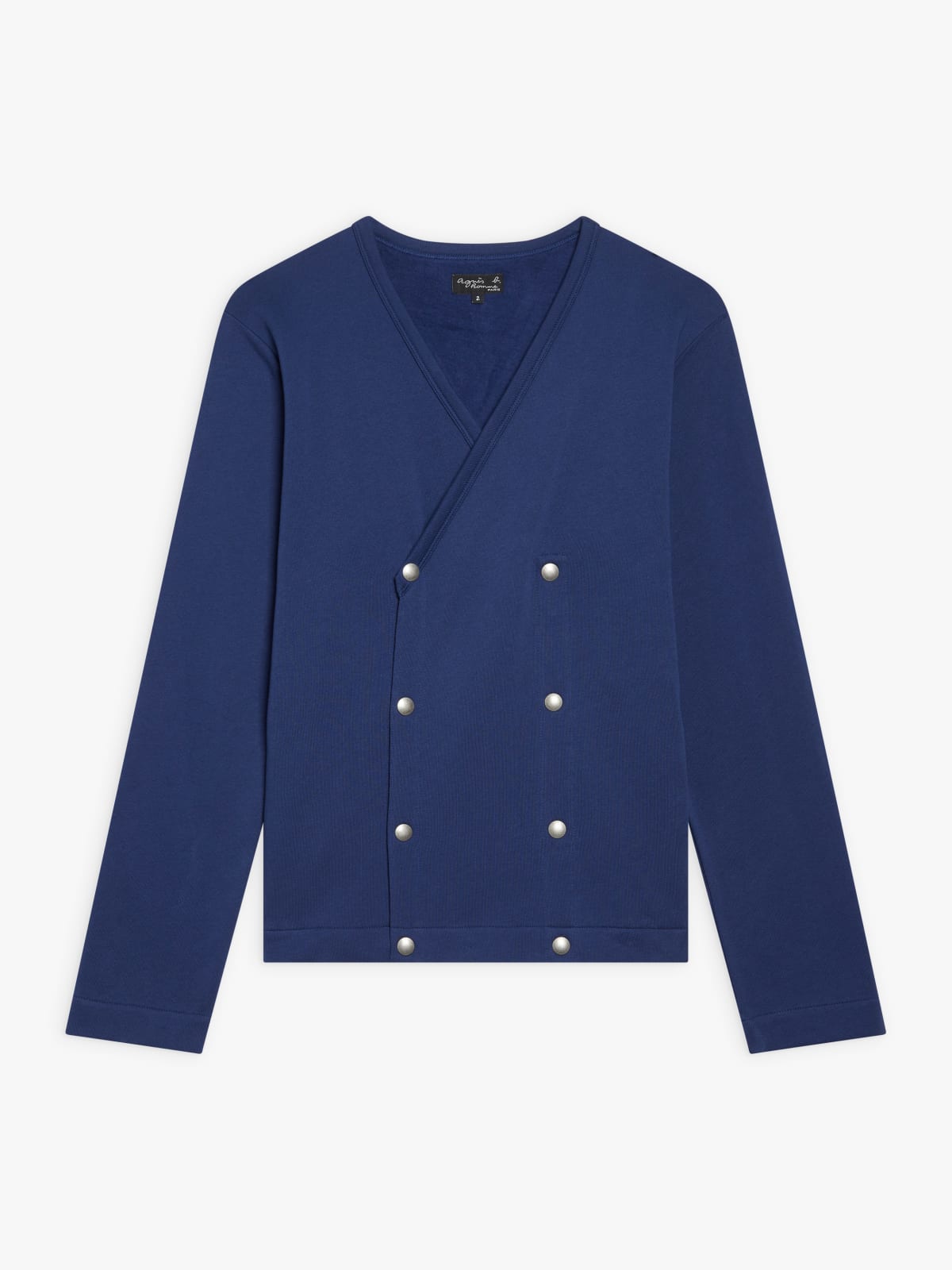 blue cotton fleece Roady cardigan